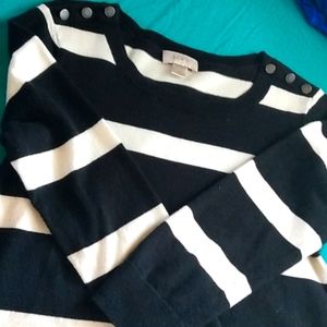 Loft 3/4 length striped sweater